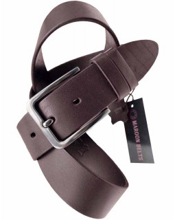 Ремень 4 см "Хром" Maroon Belts-foto3