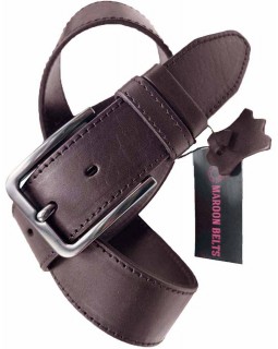 Ремень 4 см "Хром" Maroon Belts-foto4