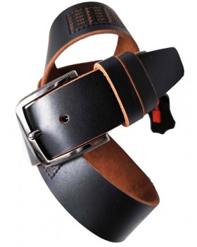 Ремень с тиснением 4.5 см LEGEND-foto9