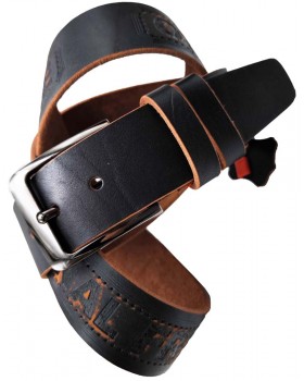 Ремень с тиснением 4.5 см LEGEND-foto11